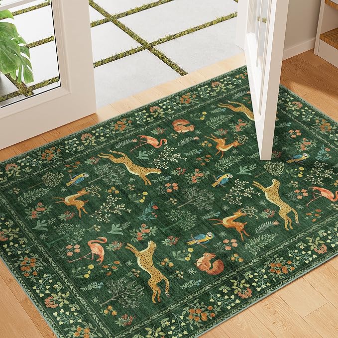 DUKINO 2x3 Rug, Washable Animal Rugs by DUKINO
