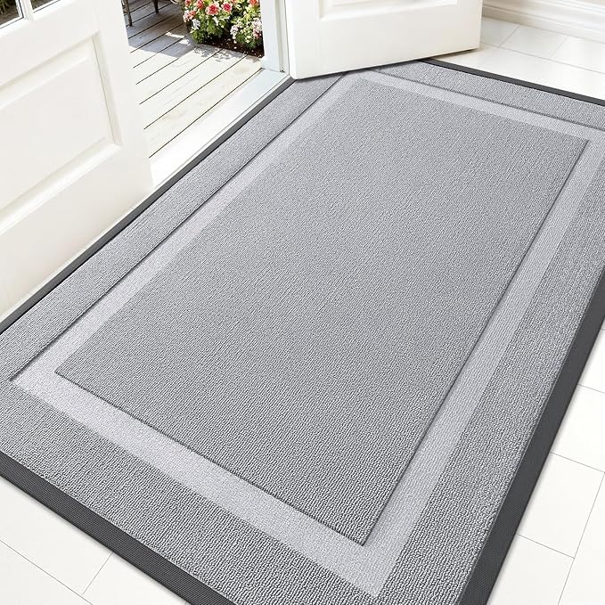 OLANLY Front Door Mat Indoor Outdoor Entrance, Waterproof All-Season, by OLANLY