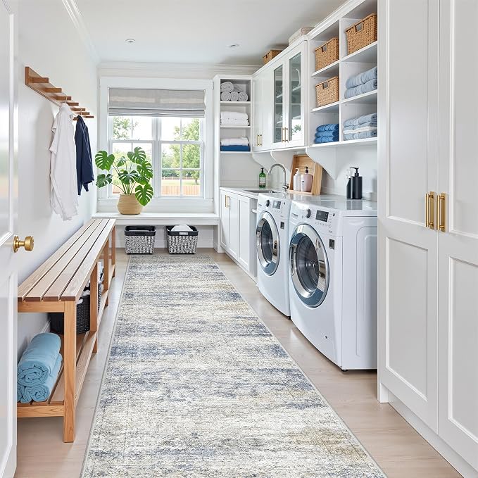 Washable Runner Rug 2.5x12, Non-Slip Long Bathroom Rugs Runner - Image 4