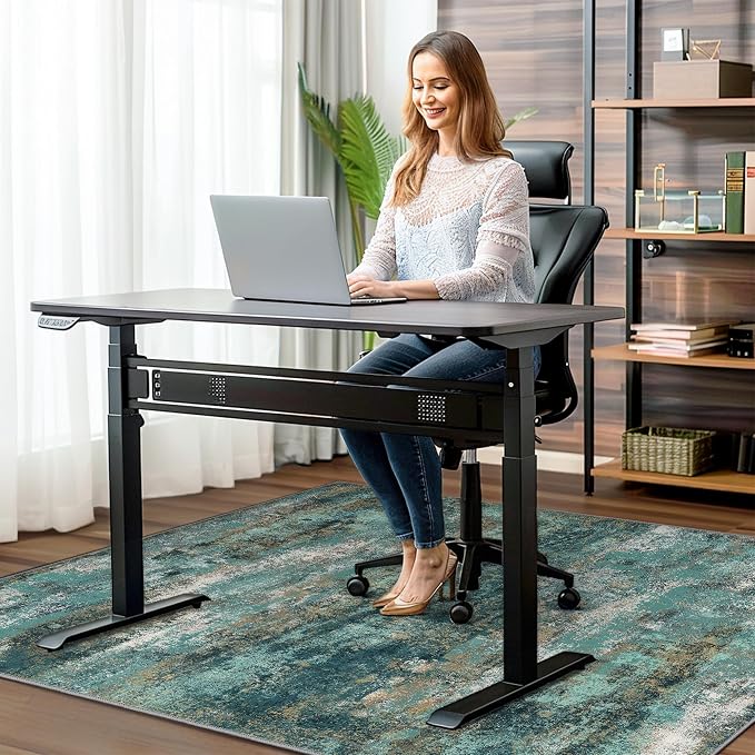 48"x60" Office Chair Mat for Hardwood Tile Floor, Under Desk Carpet Protector - Image 2