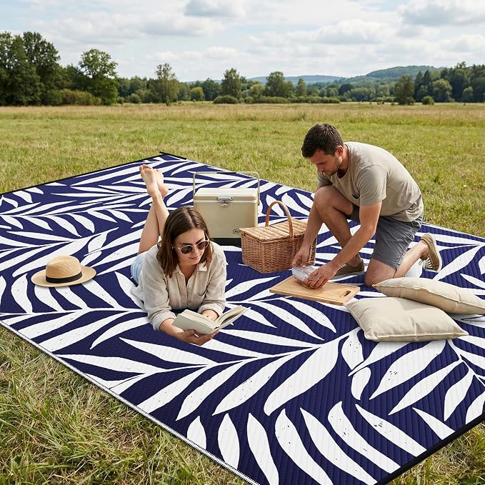 Smiry Outdoor Rug 6x9 ft, Waterproof Reversible Plastic Straw Rugs, Outdoor - Image 4