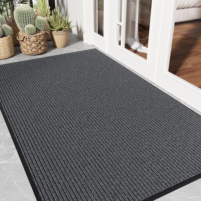 Front Door Mat, Non-Slip Welcome Mat, Absorbent & Dirt Resistant, Low Profile by EZ2LIVE