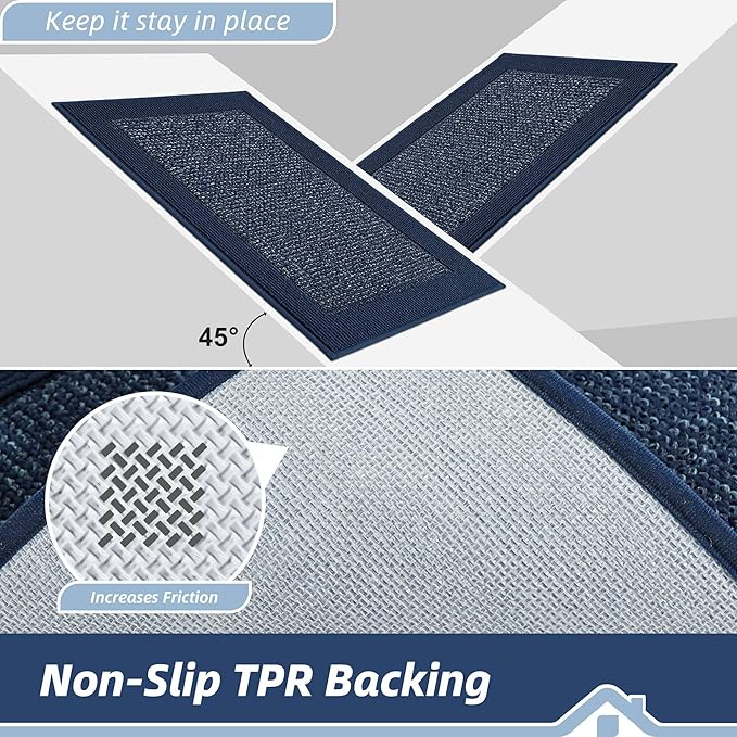 BEQHAUSE Indoor Door Mat 20" x 48", Dirt Trapper Door Mats Non-Slip Entryway - Image 4