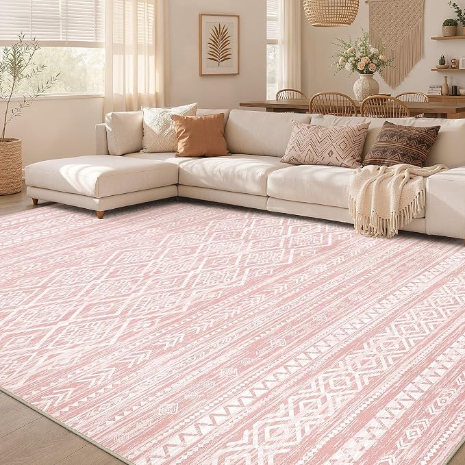 Nakagishi Area Rug Living Room Rugs: 10x14 Large Soft Machine Washable Boho - Image 7
