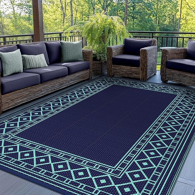 GENIMO Outdoor Rug Waterproof 6'x9' by GENIMO