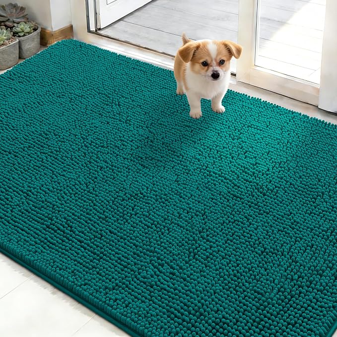 OLANLY Dog Door Mat for Muddy Paws 48x30, Absorbs Moisture and Dirt, Absorbent by OLANLY