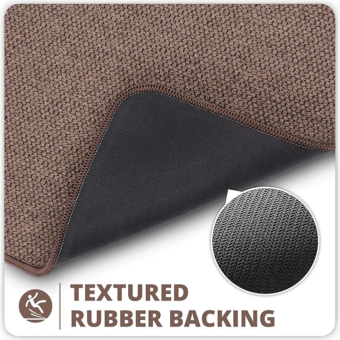 Bosap Bathroom Rugs Set 2 Pieces, Thin Bathroom Mats, Toilet Rugs, Quick Dry - Image 4