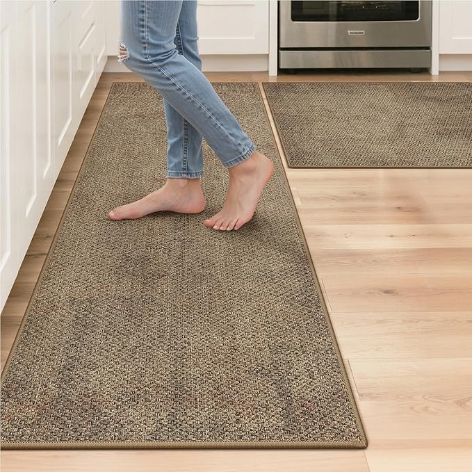 GENIMO Kitchen Mats for Floor 2PCS, Washable Absorbent Runner Rugs for Kitchen by GENIMO