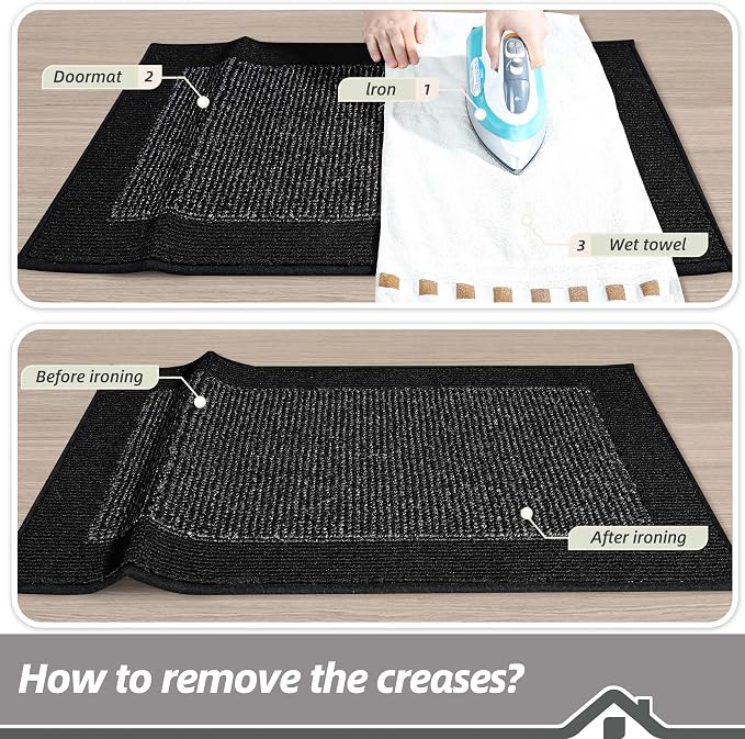 BEQHAUSE Indoor Door Mat 32" x 48", Dirt Trapper Door Mats Non-Slip Entryway - Image 9