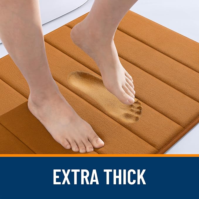OLANLY Memory Foam Bath Mat 44x32, Super Soft Absorbent Bathroom Rugs, Quick Dry - Image 6