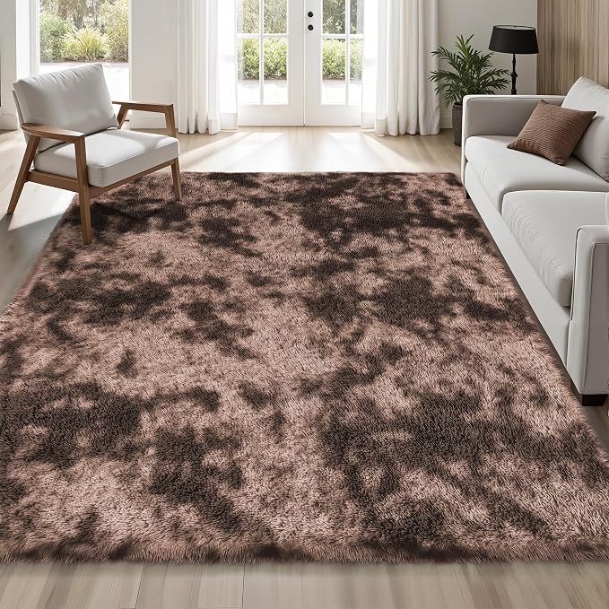 Area Rug for Living Room Bedroom: 6x9 Soft Fluffy Shag Upgrade Non-Slip High - Image 7