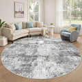 DMOYEST 8ft Round Area Rug for Living Room by DMOYEST