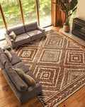 BESTSWEETIE Area Rug 9x12 Machine Washable Non-Slip Low Pile Print Pattern by BESTSWEETIE