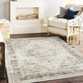 CHAMPLANT Area Rug 5'x7' Washable Rug Floral Khaki Traditional Floor Cover Thin by CHAMPLANT
