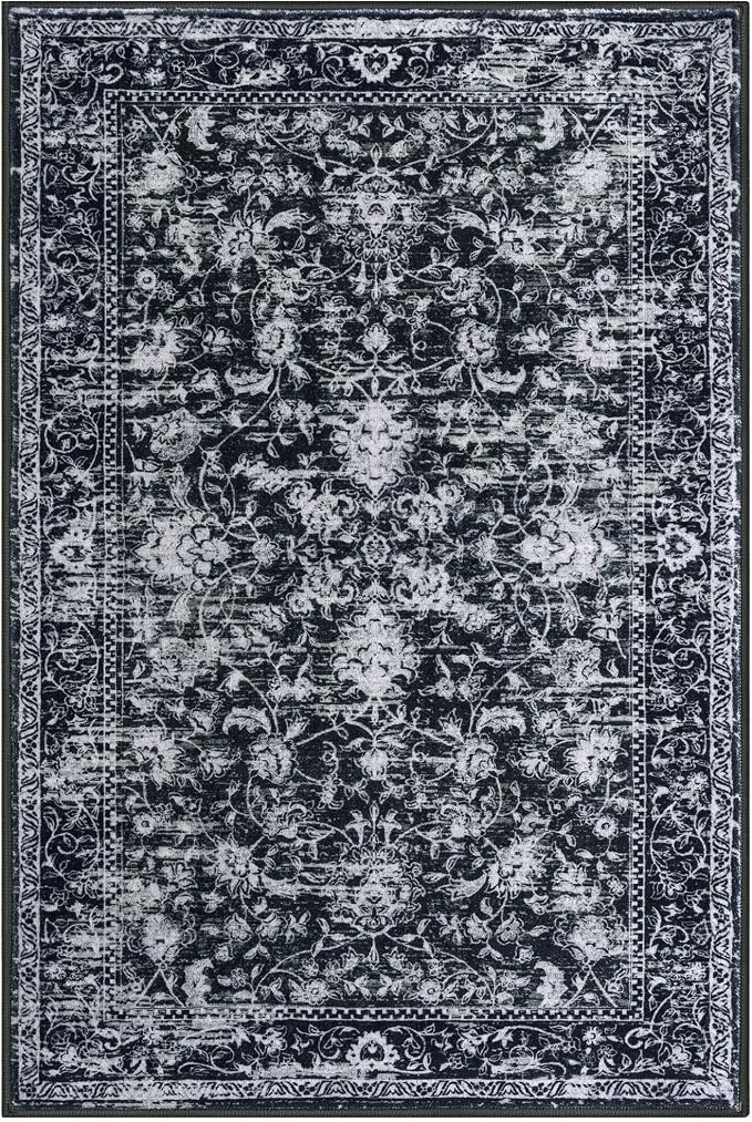 KILOCOCO Small Area Rug 2x3 Entryway Rugs Printed Vintage Moroccan Floral - Image 9