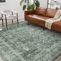 CHAMPLANT Washable Area Rug 8'x10' Retro Boho Design Non-Shedding Non-Slip Easy by CHAMPLANT