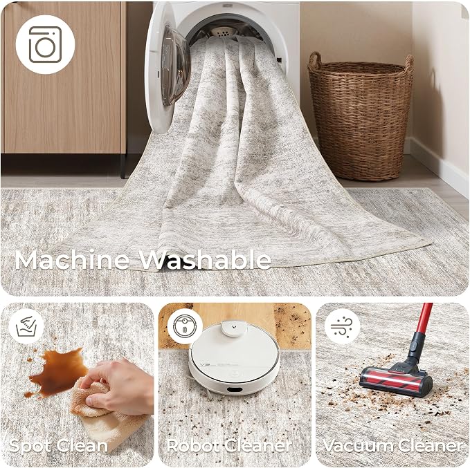 3x5 Washable Area Rug for Entryway, Soft Kitchen Rugs Non Slip for Dining Room - Image 8
