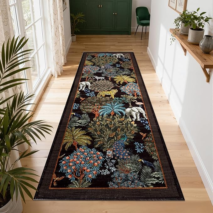 GarveeHome Jungle Rug 2.5x10 Kitchen Runner Rug Non Slip Washable Runners by GarveeHome