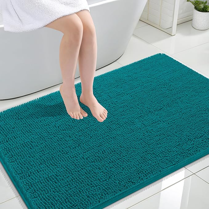 OLANLY Large Bathroom Rugs 44x32, Extra Soft Absorbent Chenille Bath Rugs by OLANLY