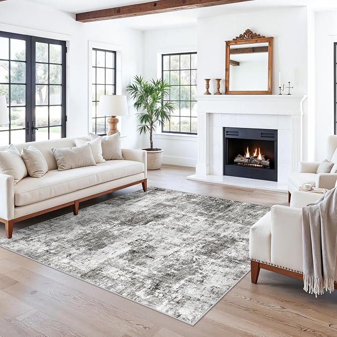 ZHXXUJ Washable 6x6 Square Area Rug – Non Slip Modern Abstract - Image 5