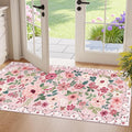 DUKINO 2x4 Rug for Entryway, Washable Kitchen Floral Runner Rug by DUKINO
