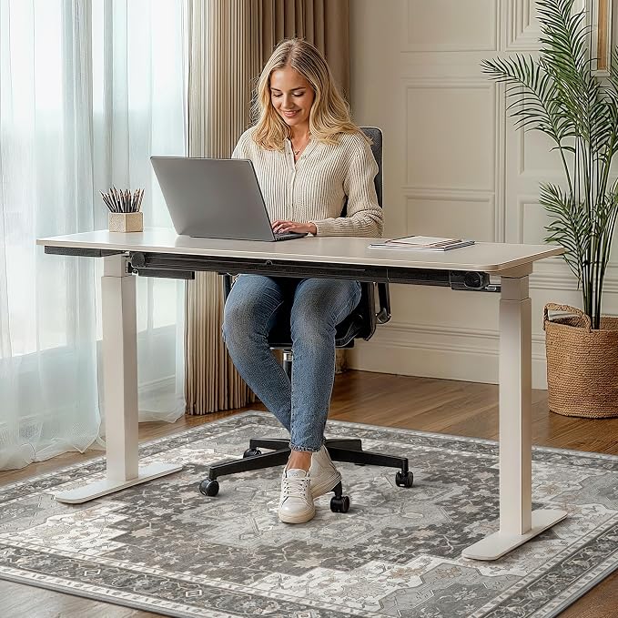 48"x72" Office Chair Mat for Hardwood Tile Floor, Under Desk Carpet Protector - Image 2