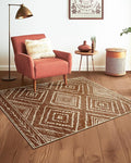 Area Rug 3x5 Rug Low Pile Print Pattern Machine Washable Non-Slip Western Rug by BESTSWEETIE