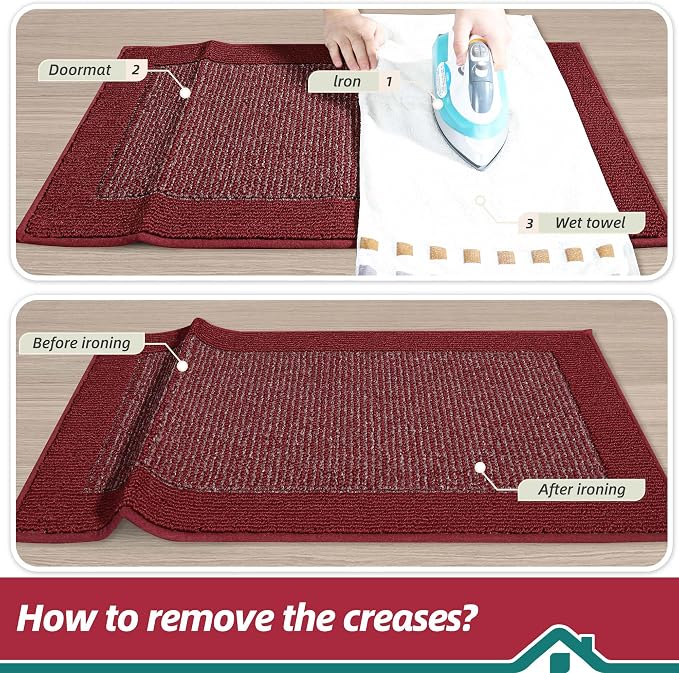 BEQHAUSE Indoor Door Mat 24" x 36", Dirt Trapper Door Mats Non-Slip Entryway - Image 9