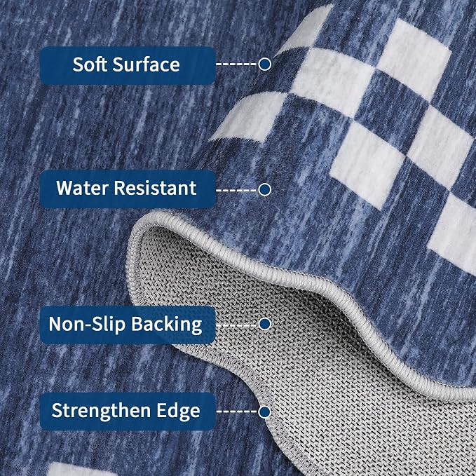 Rug Runners for Hallways 2x8 Washable Kitchen Runner Rug Non Slip Low Pile - Image 5