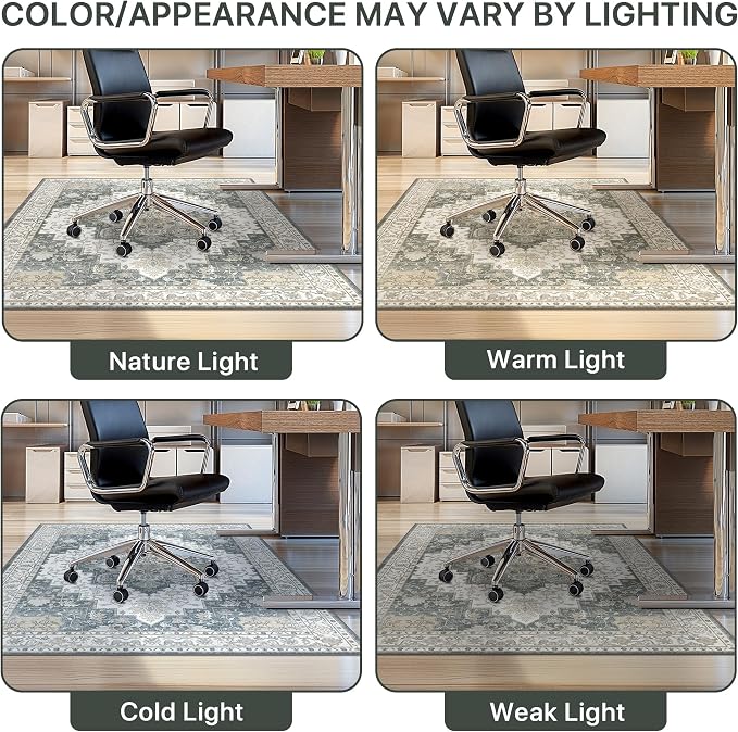 36"x48" Office Chair Mat for Hardwood Tile Floor, Under Desk Carpet Protector - Image 6