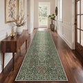 GENIMO Floral Washable Runner Rug 2’6” x 10’, Non-Slip Long Hallway Carpet by GENIMO