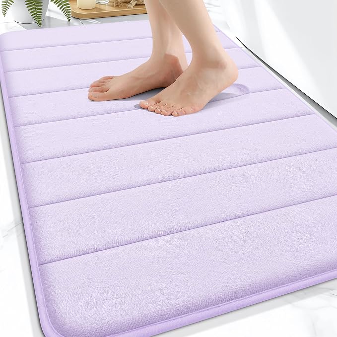 OLANLY Memory Foam Bath Mat 30x20, Super Soft Absorbent Bathroom Rugs, Quick Dry by OLANLY