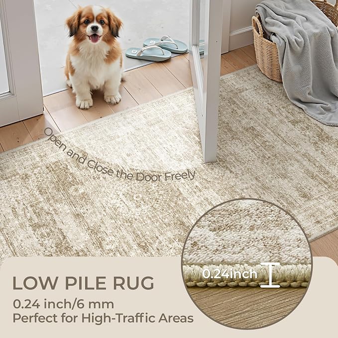 3x6 Runner Rug Non Slip, Thin Entryway Washable Rug - Image 6