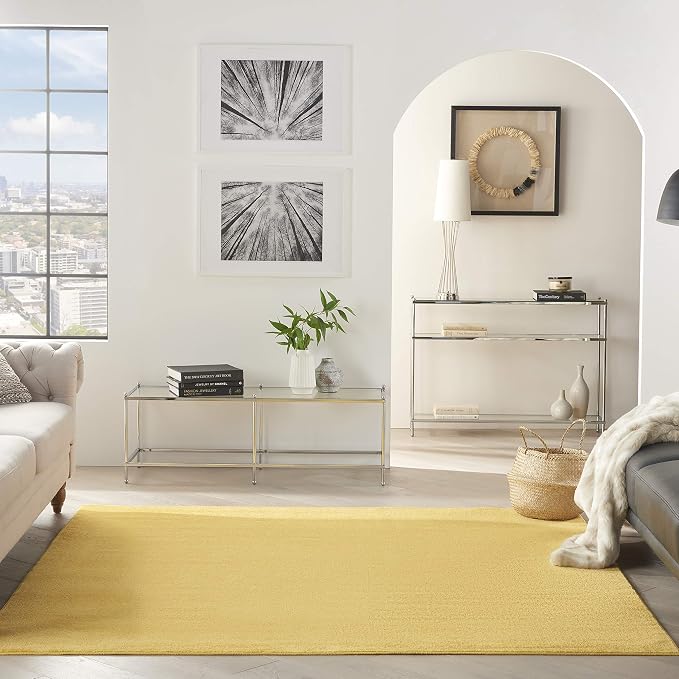 Nourison Home Nourison Essentials Yellow 7' x Square Area Rug - Image 3