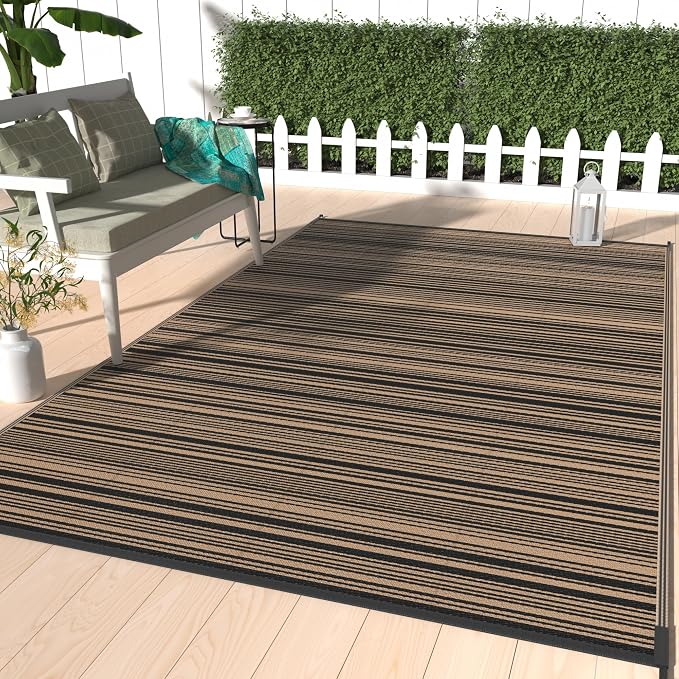 GENIMO Outdoor Rug for Patio Clearance, Lightweight Waterproof RV Camping Mat by GENIMO