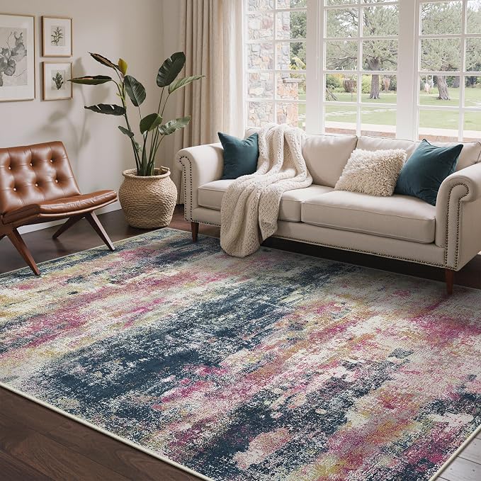 BEIMO Area Rugs 6x9 for Living Room Bedroom, Modern Abstract Machine Washable - Image 2