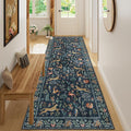 DUKINO 3x8 Washable Runner Rug, Low Pile Animal Print Non Slip Long Runner Rug by DUKINO