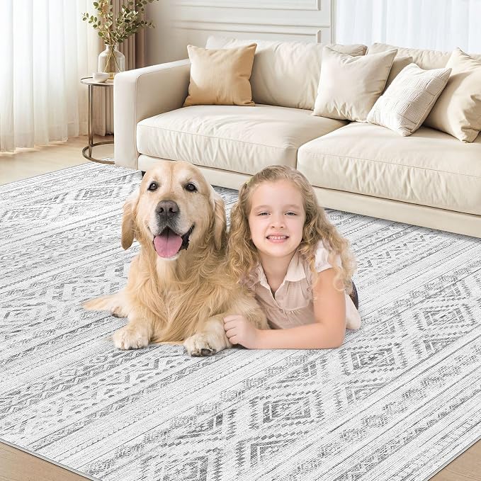 cotiled 10x12 Area Rugs Living Room Rug: Washable Boho Rugs - Image 5
