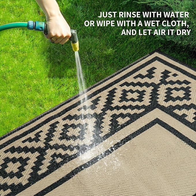 Outdoor Patio Plastic Straw Rug - Image 4