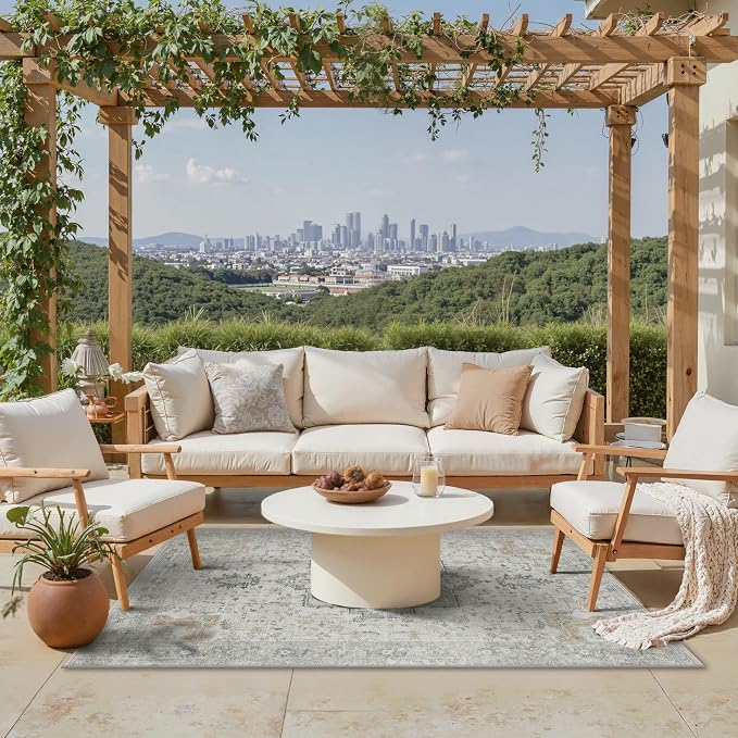 GENIMO Outdoor & Indoor Area Rug 4'x6', Waterproof, Non-Shedding, Easy Cleaning - Image 6