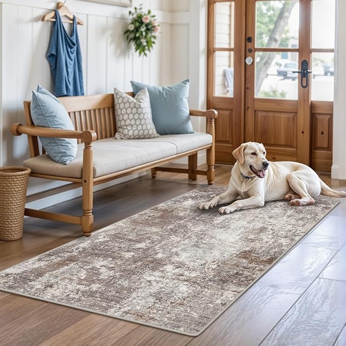 3x5 Washable Entryway Rug – Non-Slip Rubber Backed Small Area Rug - Image 4