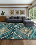 BESTSWEETIE Area Rug 9x12 Rug Machine Washable Non-Slip Low Pile Print Pattern by BESTSWEETIE