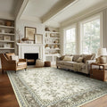 Neutral Beige Floral Area Rugs 6x9 Living Room, Taupe by BILEEHOME