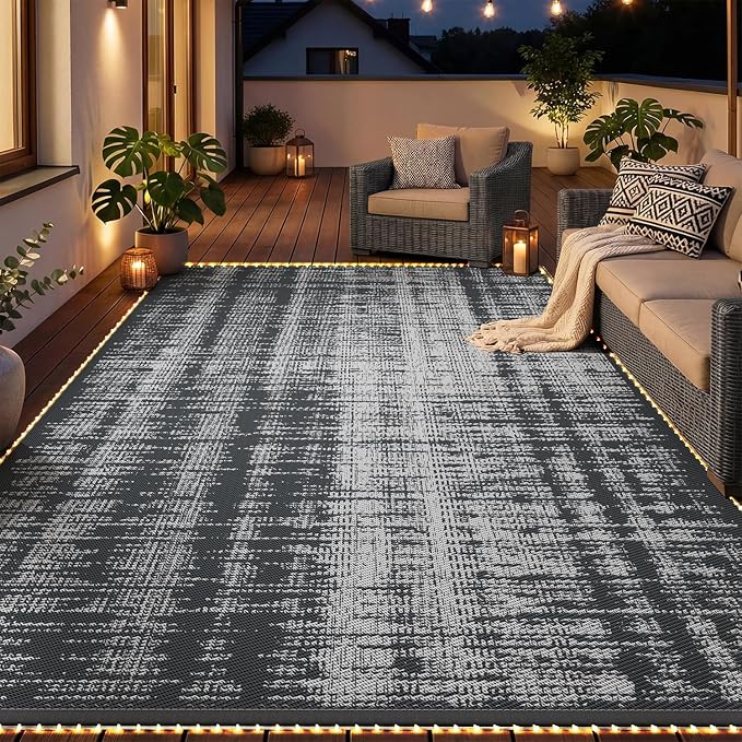 MontVoo Outdoor Rug Waterproof 8x10 ft by MontVoo
