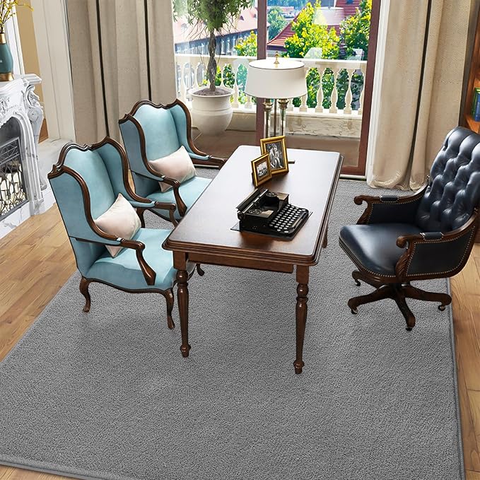 Pettop 4x6 ft Grey Area Rugs for Bedroom Living Room, Washable Memory Foam - Image 6