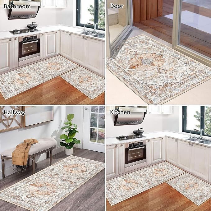 Ileading Boho Kitchen Rugs Sets 3 Piece - Image 3
