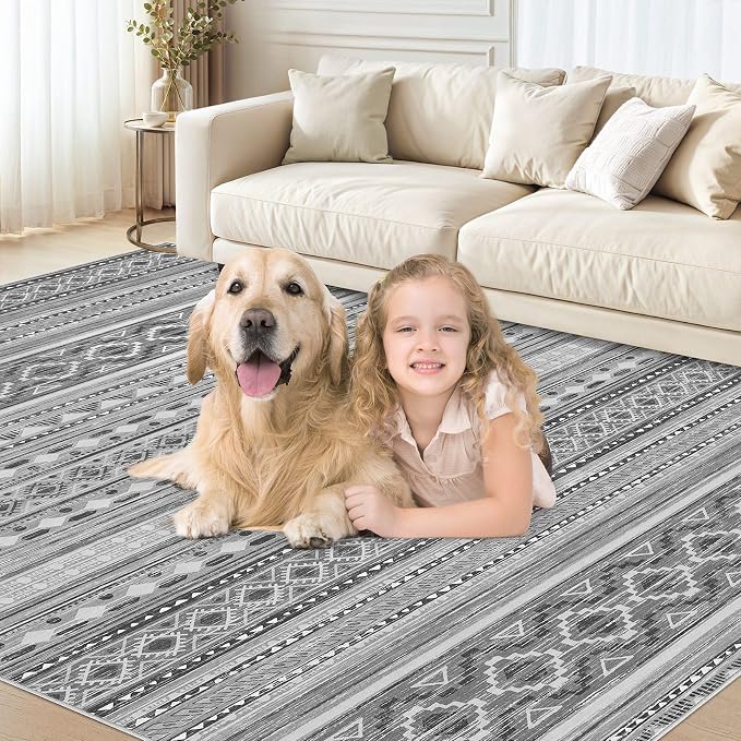 cotiled 5x7 Area Rugs Living Room Rug: Washable Boho Rugs - Image 9