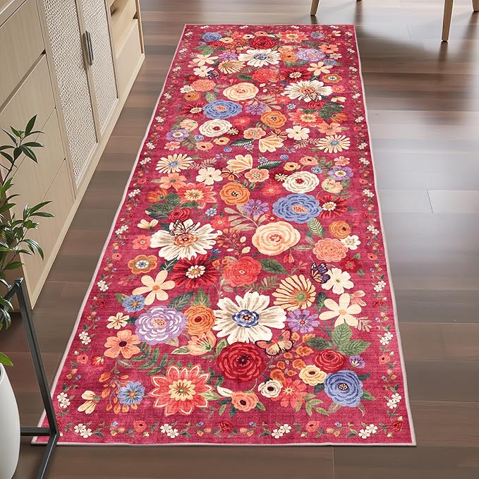 Rug for Hallways Kitchen Rug 2x6, Non Slip Washable Runner Rug by WelcometoBabovid