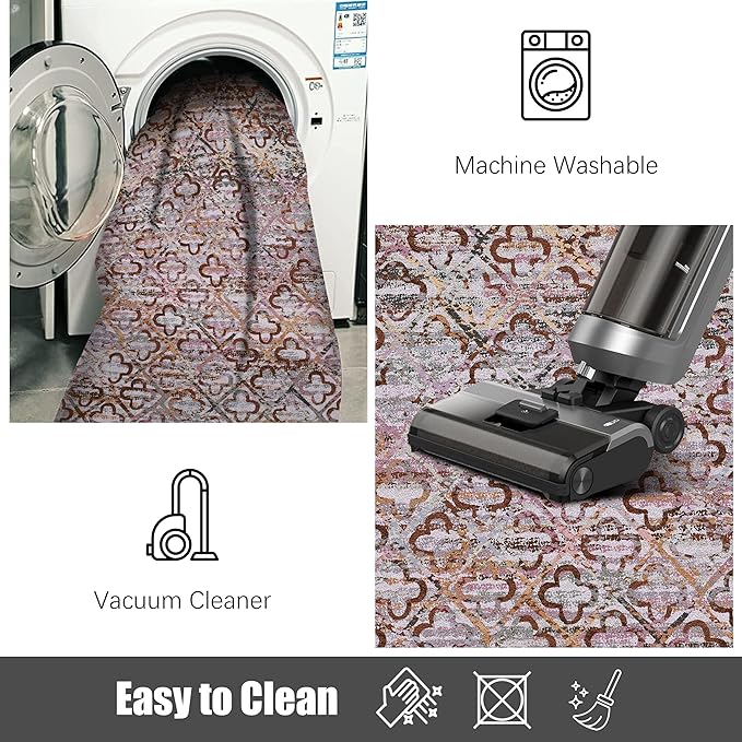 RUGSURE Washable Area Rugs, Pet & Child Friendly, Vibrant Colors Rugs - Image 7