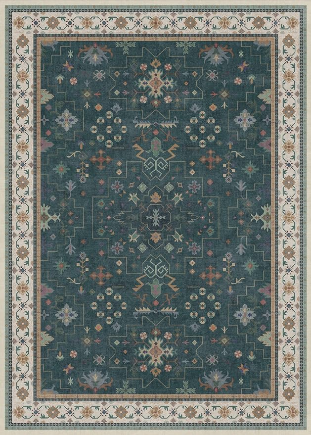 Hazo Haus Dark Green Oushak Living Room Rug 10x14 - Image 3